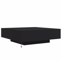 vidaXL Coffee Table with LED Lights Hallway Tea Side End Table Sofa Table - black, 100 x 100 x 31 cm - Additional view 7