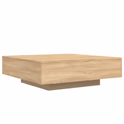 vidaXL Coffee Table with LED Lights Hallway Tea Side End Table Sofa Table - sonoma oak, 100 x 100 x 31 cm - Additional view 2