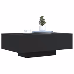 vidaXL Coffee Table with LED Lights Hallway Tea Side End Table Sofa Table - black, 85 x 55 x 31 cm - Additional view 4