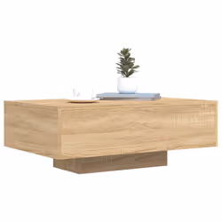 vidaXL Coffee Table with LED Lights Hallway Tea Side End Table Sofa Table - sonoma oak, 85 x 55 x 31 cm - Additional view 4