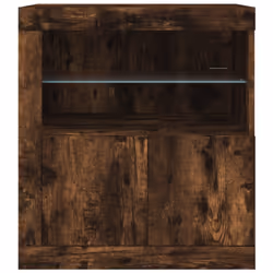 vidaXL Sideboard with LED Lights Cupboard Highboard Storage Buffet Cabinet - smoked oak - Additional view 5