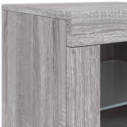 vidaXL Sideboard with LED Lights Cupboard Highboard Storage Buffet Cabinet - grey sonoma - Additional view 10