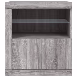 vidaXL Sideboard with LED Lights Cupboard Highboard Storage Buffet Cabinet - grey sonoma - Additional view 5