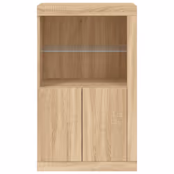 vidaXL Side Cabinet with LED Lights Storage Sideboard Cupboard Engineered Wood - sonoma oak - Additional view 6