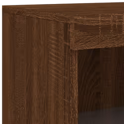 vidaXL Side Cabinet with LED Lights Storage Sideboard Cupboard Engineered Wood - brown oak - Additional view 10