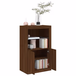 vidaXL Side Cabinet with LED Lights Storage Sideboard Cupboard Engineered Wood - brown oak - Additional view 4