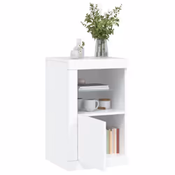 vidaXL Side Cabinet with LED Lights Storage Sideboard Cupboard Engineered Wood - white, 1 pcs - Additional view 4