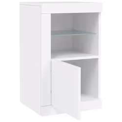 vidaXL Side Cabinet with LED Lights Storage Sideboard Cupboard Engineered Wood - white, 1 pcs - Additional view 5
