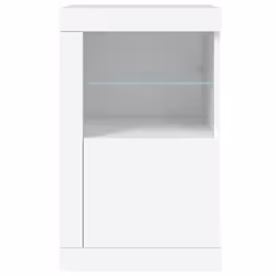 vidaXL Side Cabinet with LED Lights Storage Sideboard Cupboard Engineered Wood - white, 1 pcs - Additional view 6