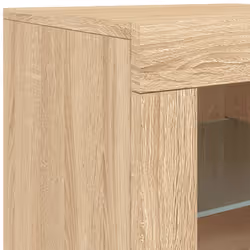 vidaXL Side Cabinet with LED Lights Storage Sideboard Cupboard Engineered Wood - sonoma oak, 1 pcs - Additional view 10