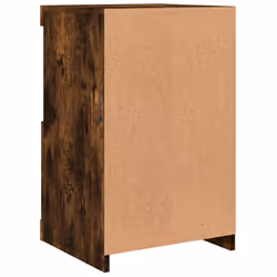 vidaXL Side Cabinet with LED Lights Storage Sideboard Cupboard Engineered Wood - smoked oak, 2 pcs - Additional view 9