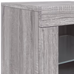 vidaXL Side Cabinet with LED Lights Storage Sideboard Cupboard Engineered Wood - grey sonoma, 1 pcs - Additional view 10
