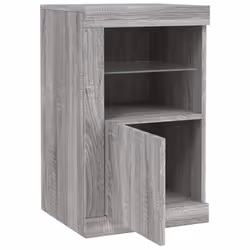 vidaXL Side Cabinet with LED Lights Storage Sideboard Cupboard Engineered Wood - grey sonoma, 1 pcs - Additional view 5