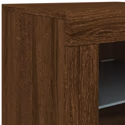 vidaXL Side Cabinet with LED Lights Storage Sideboard Cupboard Engineered Wood - brown oak, 1 pcs - Additional view 10