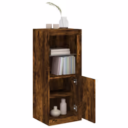 vidaXL Sideboard with LED Lights Cupboard Highboard Storage Cabinet Smoked Oak - Additional view 4