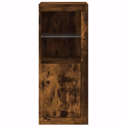 vidaXL Sideboard with LED Lights Cupboard Highboard Storage Cabinet Smoked Oak - Additional view 5