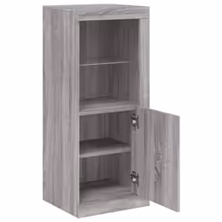 vidaXL Sideboard with LED Lights Cupboard Highboard Side Cabinet Grey Sonoma - grey sonoma - Additional view 6