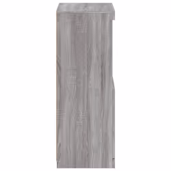 vidaXL Sideboard with LED Lights Cupboard Highboard Side Cabinet Grey Sonoma - grey sonoma - Additional view 7