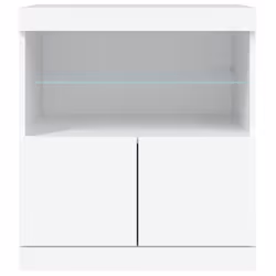 vidaXL Sideboard with LED Lights Cupboard Highboard Storage Buffet Cabinet - white - Additional view 5