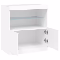 vidaXL Sideboard with LED Lights Cupboard Highboard Storage Buffet Cabinet - white - Additional view 6