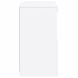 vidaXL Sideboard with LED Lights Cupboard Highboard Storage Buffet Cabinet - white - Additional view 7