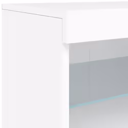 vidaXL Sideboard with LED Lights Cupboard Highboard Storage Buffet Cabinet - white - Additional view 9
