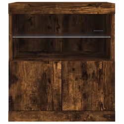 vidaXL Sideboard with LED Lights Cupboard Highboard Storage Buffet Cabinet - smoked oak - Additional view 5