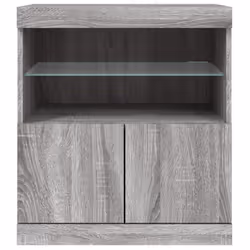 vidaXL Sideboard with LED Lights Cupboard Highboard Storage Buffet Cabinet - grey sonoma - Additional view 5
