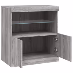vidaXL Sideboard with LED Lights Cupboard Highboard Storage Buffet Cabinet - grey sonoma - Additional view 6