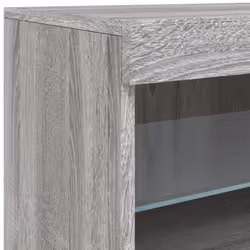 vidaXL Sideboard with LED Lights Cupboard Highboard Storage Buffet Cabinet - grey sonoma - Additional view 9