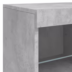 vidaXL Sideboard with LED Lights Cupboard Highboard Storage Buffet Cabinet - concrete grey - Additional view 9
