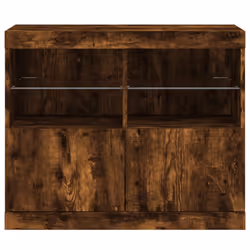 vidaXL Sideboard with LED Lights Cupboard Highboard Storage Buffet Cabinet - smoked oak - Additional view 5