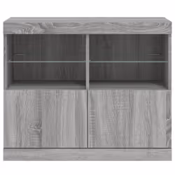 vidaXL Sideboard with LED Lights Cupboard Highboard Storage Buffet Cabinet - grey sonoma - Additional view 5