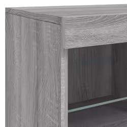 vidaXL Sideboard with LED Lights Cupboard Highboard Storage Buffet Cabinet - grey sonoma - Additional view 9