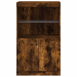 vidaXL Sideboard with LED Lights Cupboard Highboard Storage Buffet Cabinet - smoked oak - Additional view 5
