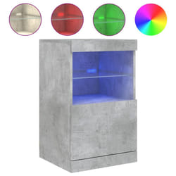 vidaXL Sideboard with LED Lights Cupboard Highboard Storage Buffet Cabinet - concrete grey