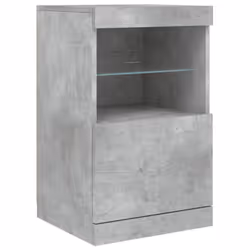 vidaXL Sideboard with LED Lights Cupboard Highboard Storage Buffet Cabinet - concrete grey