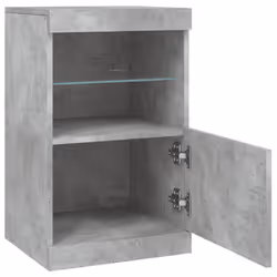 vidaXL Sideboard with LED Lights Cupboard Highboard Storage Buffet Cabinet - concrete grey - Additional view 6