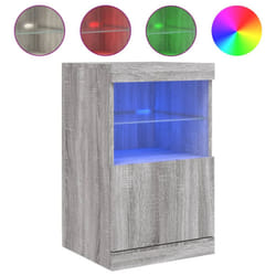 vidaXL Sideboard with LED Lights Cupboard Highboard Storage Buffet Cabinet - grey sonoma