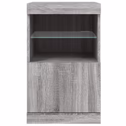 vidaXL Sideboard with LED Lights Cupboard Highboard Storage Buffet Cabinet - grey sonoma - Additional view 5