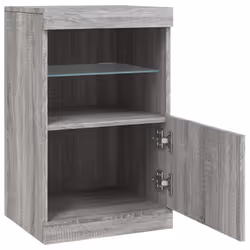 vidaXL Sideboard with LED Lights Cupboard Highboard Storage Buffet Cabinet - grey sonoma - Additional view 6