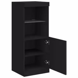 vidaXL Sideboard with LED Lights Cupboard Highboard Storage Cabinet Sonoma Oak - black - Additional view 6