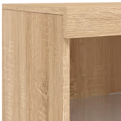 vidaXL Sideboard with LED Lights Cupboard Highboard Storage Cabinet Sonoma Oak - sonoma oak - Additional view 10