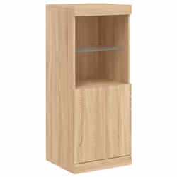 vidaXL Sideboard with LED Lights Cupboard Highboard Storage Cabinet Sonoma Oak - sonoma oak - Additional view 4