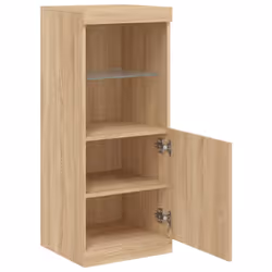vidaXL Sideboard with LED Lights Cupboard Highboard Storage Cabinet Sonoma Oak - sonoma oak - Additional view 6