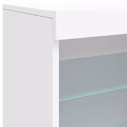 vidaXL Sideboard with LED Lights Cupboard Highboard Storage Cabinet White - Additional view 8