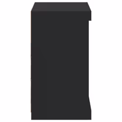 vidaXL Sideboard with LED Lights Cupboard Highboard Storage Cabinet Black - Additional view 6