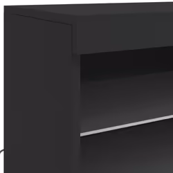 vidaXL Sideboard with LED Lights Cupboard Highboard Storage Cabinet Black - Additional view 8