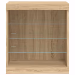 vidaXL Sideboard with LED Lights Cupboard Highboard Storage Cabinet Sonoma Oak - Additional view 5