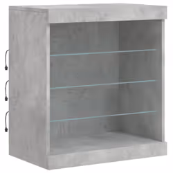 vidaXL Sideboard with LED Lights Cupboard Highboard Side Cabinet Concrete Grey - Additional view 4